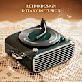 Miniatyrbild 4 av 5: (Vit) Retro Trådlös Bluetooth-högtalare Vinyl-skivspelare CD-spelare C