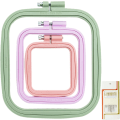 Miniatyrbild 1 av 4: 3-pack Rektangulära ABS Broderiram för Korsstygn Praktiskt Set