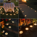 Miniatyrbillede 4 af 5: Udendørs Solcellelampe, 4 stk., 16 LED Varmt Hvidt Spotlys Vandtæt