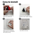 Miniatyrbilde 3 av 5: (8 STK, Hvit) Selvklebende Mini Caster Hjul, Lim Universal