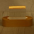 Miniatyrbilde 3 av 5: Tre LED Lysbase Stativ, 2 Pakker Oval Tre 95 x 5 mm
