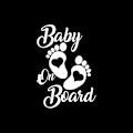 Miniatyrbillede 1 af 3: Advarsel Bilsticker, Baby Bilstikker til Vindue i Vinyl 12.2*17