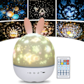 Miniatyrbillede 2 af 5: ##/Børnenes Stjerneprojektor 360° Roterende Natlys Timer Ba##/