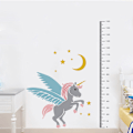 Miniatyrbild 1 av 5: Mät höjd Enhörning väggdekal Väggdekaler Mural Dekaler för
