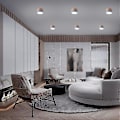 Miniatyrbilde 4 av 5: Takmontert takspotlight Rund LED Skrubb Grå Kald Hvit Aluminium Taklampe 12W 110mm