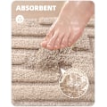 Miniatyrbillede 5 af 5: Skridsikker Bademåtte 40x60cm Beige, Absorberende og Vaskbar Badeværelse