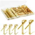 Miniatyrbillede 2 af 5: Guld 100 stk. Billedramme Hængsel, 2 Størrelser Rustfrit Billedhæng