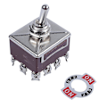 Pikkukuva 2 / 3: AC 380V 10A On/off/on 3-asentoinen 12-nastainen lukittava vaihtokytkin 4PDT