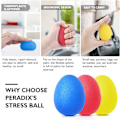 Miniatyrbillede 4 af 5: Antistressbolde, Sæt af 3 Bolde med 3 Modstandsniveauer (Rød