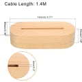 Miniatyrbilde 4 av 5: Tre LED Lysbase Stativ, 2 Pakker Oval Tre 95 x 5 mm
