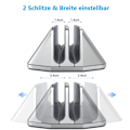 Miniatyrbilde 3 av 6: ##/Vertikal Laptop Stativ i Aluminium, Justerbar Notebook Stativ##/