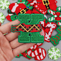 Miniatyrbillede 2 af 5: ##/Julebrev broderi stof lap, 32 stk.##/