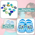 Miniatyrbillede 3 af 5: 28 stk. Skocharms, (02) Krystaldiamant Sko Dekoration Charms til