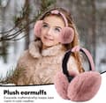 Justerbara vinteröronmuffar - Rosa, varma hopfällbara utomhusöronmuffar
