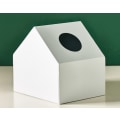 Miniatyrbillede 4 af 4: Vævæskeskrin, i form af et hus, til firkantede æsker. Hvid farve
