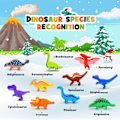 Miniatyrbillede 5 af 5: Trædinosaur Spil Stakke Legetøj - Montessori Spil & Gave