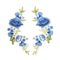 Miniatyrbild 5 av 5: /#/14 st blommiga broderade lappar sy på lappar ros lapp för Jea/#/