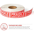 Miniatyrbilde 3 av 4: Fragile - håndter med forsiktighet - Fraktklistremerker - 1&quot; x 3&quot; - 500 etiketter per rull