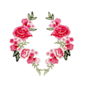 Miniatyrbillede 3 af 5: /#/14 stykker blomsterbroderede patches sy på patches rose patch til Jea/#/