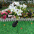 Miniatyrbild 1 av 5: ##/Vit, solcellsdriven marklampa LED simulerad blomsterlykta##/