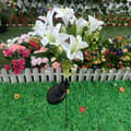 Vit, solcellsdriven marklampa LED-simuleringsblomma lykta