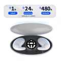 Pikkukuva 2 / 5: ##/UniSleep-kuulokkeet, korvan sisäiset, äänenvaimennus, valkoiset, Bluetooth##/