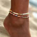 Pikkukuva 1 / 2: 1 kpl setti (#1) Anklet Hopeahelmi Anklet Rannekoru Helmi Ketju