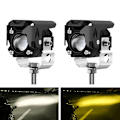 Miniatyrbillede 2 af 5: Todelt to-farvet ekstern arbejdslampe LED motorcykellampe e