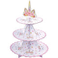 Miniatyrbilde 2 av 5: (30*35cm) Enhjørning Cupcake Stativ 3-trinns Papp Cupcake Stativ