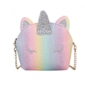 Miniatyrbillede 1 af 5: ##/(Farve) Unicorn Crossbody Taske Glitrende Sekvens Pung##/