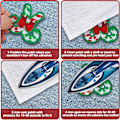 Miniatyrbillede 3 af 6: ##/Julebrev broderi stof lap, 26 stk.##/