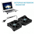 Pikkukuva 3 / 5: Kokoontaitettava USB-jäähdytystuuletin CPU-jäähy Mini Octopus kannettavan tietokoneen jäähdytysalusta Hiljainen jalusta Tuplatuulettimet