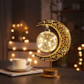 Miniatyrbilde 1 av 5: ##/LED-oppladbar bordlampe, soverom/stue måneskinn##/
