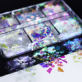 Miniatyrbilde 3 av 5: /#/Sett med 2 havfrue negleglittergitter Neglekunst Deco Neglekunstdesign Manikyr/#/