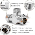 Miniatyrbillede 3 af 5: 3-vejs bruseaflederventil G1/2i, 3-vejs aflederventilkontakt til multifunktionel brusevandsseparatoradapter brusetilbehør