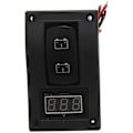 Miniatyrbilde 5 av 5: 12-24V LED Dobbel Batteri Testpanel Vippebryter Bil Lastebil Marine Båt Voltmeter 4P