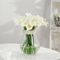 Miniatyrbilde 3 av 5: Kunstig Latex Blomsterbukett, 20 Calla Liljer, Realistisk Følelse