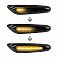 Miniatyrbillede 4 af 5: Til 328i E90 E91 E92 E93 E46 E60 Røget LED Side Marker Lys Sekventiel Blinklys Lampe X2