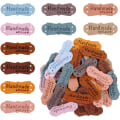 Miniatyrbillede 2 af 5: 50 stykker (10 farver) Håndlavede Lædermærker, Mikrofiber Vævet Læder
