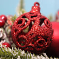 Miniatyrbilde 5 av 5: ##/Julekuler 3-6 cm, 100 stk hvite juletrepynt##/