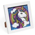 Miniatyrbilde 2 av 5: Diamantmaleri for barn Unicorn (blå), Unicorn DIY maling for