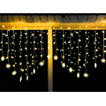 Pikkukuva 2 / 5: Jouluikkunavalot Verhovalot 5m 216 LED-lamppua Lumihiutaleet Keijuvalot