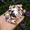 Miniatyrbillede 3 af 5: 16 stk. Børns Søde Hund Broderi Patch Klæbemærker