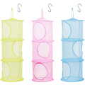 Miniatyrbilde 1 av 5: 3 stk Oppbevaringsnett for barn (Rosa, Grønn, Blå - 75*27CM), Foldbar Mesh