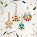 Miniatyrbild 3 av 5: ##/4-pack Nyckelring med Diamantmålning Julgran##/