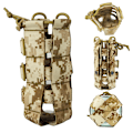 Miniatyrbild 3 av 6: ##/Justerbar Vattenflaska Väska 300-800ml Khaki 1st Militärstil Nylon Vattentät Axelväska Soft Air Vattenflaska Bär System##/
