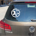 Miniatyrbillede 3 af 3: Punisher Skull Bilsticker Skull Pentagram Bilsticker Pakke 2 stk