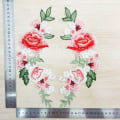Miniatyrbilde 1 av 4: 7 stykker broderte lapper Blomst Sy på lapper Rose lapp fo