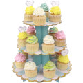 Miniatyrbillede 2 af 5: (Blå 32cm*30cm) 3-etagers Cupcake Stativ Pap Cupcake Stativ til