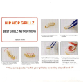 Miniatyrbilde 4 av 5: 14k Gull Vampyr Dracula Tenner Grillz 2 stk Enkle Tenner og 6 Bunn